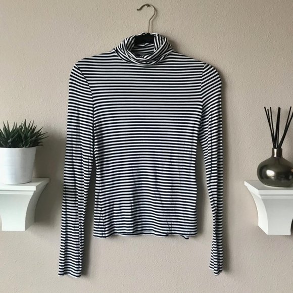 H&M Tops - H&M Striped Turtleneck